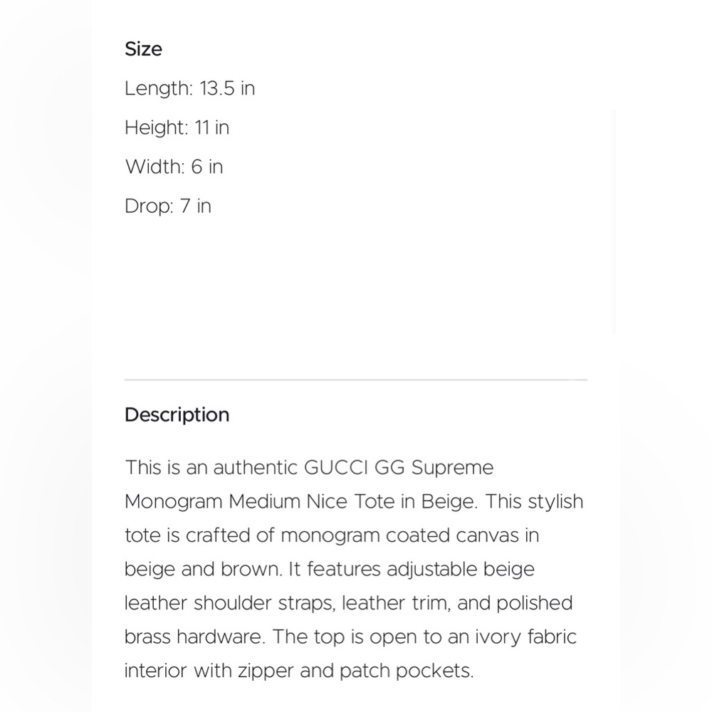 [Like NEW] Gucci GG Supreme Monogram Tote - Picture 9 of 9